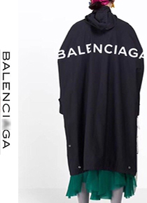 BALENCIAG* OVERSIZED LOGO PRINTED RAINCOAT ;비비언니 소장 추천제품!!