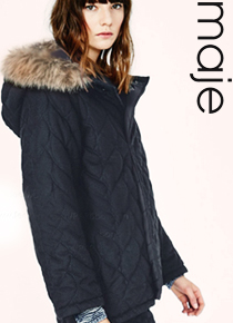 maje hooded coat;정품 극소량입고! $650.00 탈부착되는 퍼로 활용도 만점!!