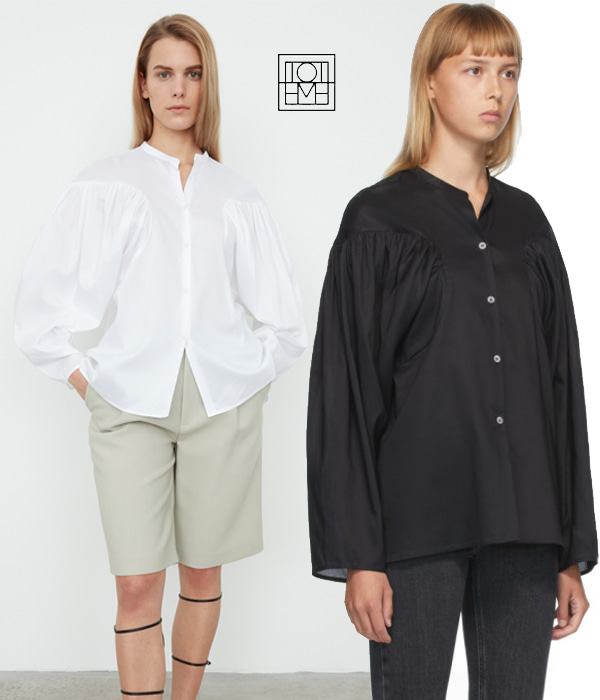 Totem* Oversized  Poplin Top;$370 예사롭지 않은 패턴의 고급스런 블라우스!! ;피팅추가