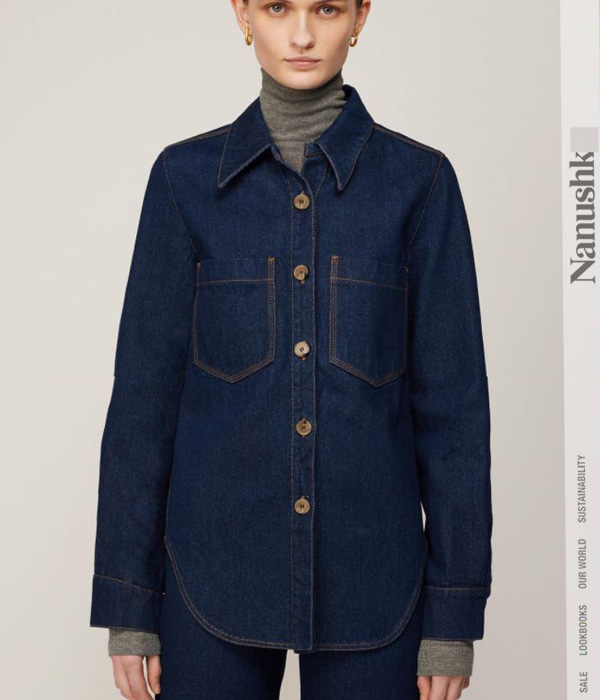 nanushk*(or) denim shirts;$439.00 셔츠로도 아우터로도 핏감부터 남다른 데님셔츠!!