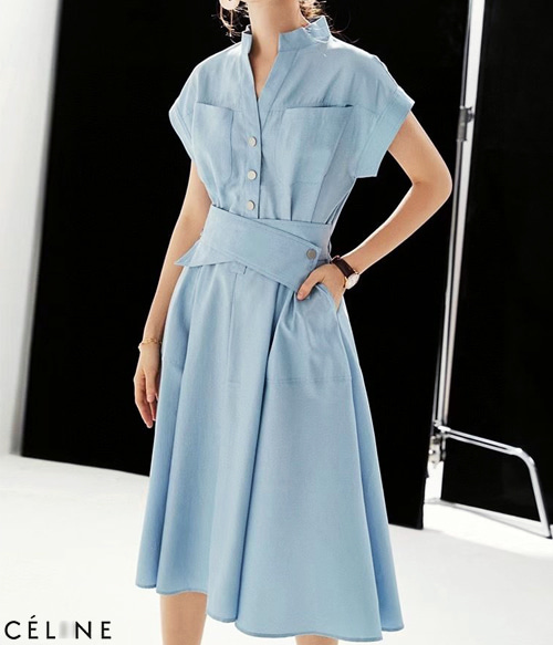 Celine* tencel dress;데님느낌이지만 시원한 텐셀 원피스!! 피팅추가