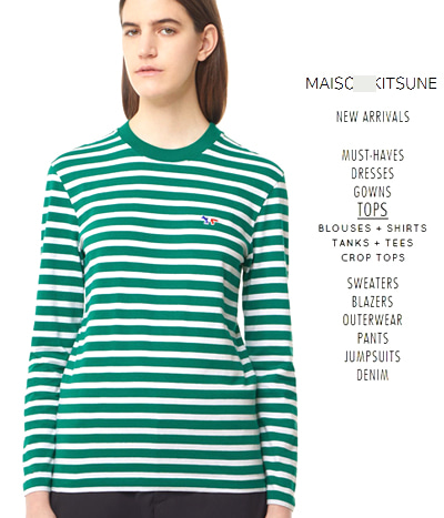 MAISON KITSUN*(or) Striped  Tshirt;그동안 망설이셨던 분들이라면 이번기회에 꼭 만나보셔요^^