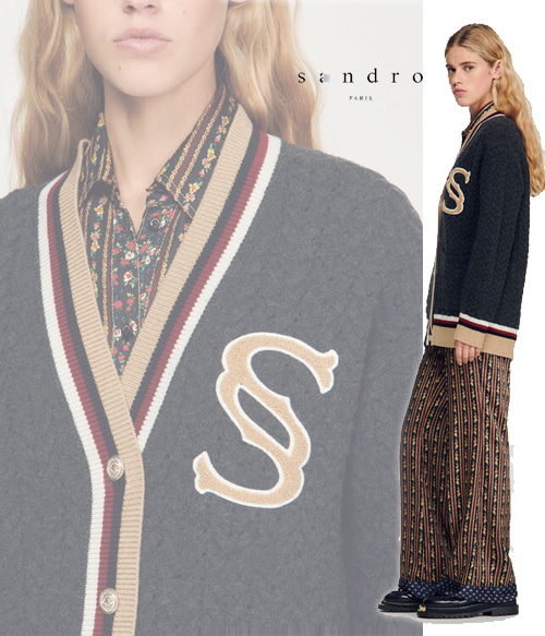 sandr*(or)  knit cardigan;$520.00 하프프라이스로 소량입고!! 서둘러 만나보셔요^^