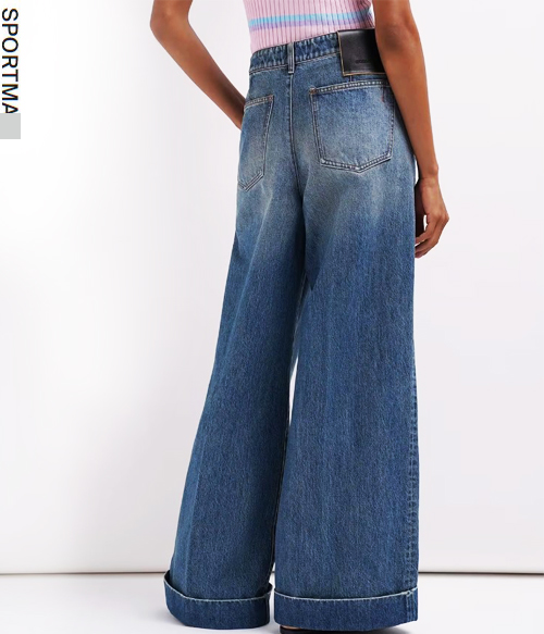 SPORTMA*(or) Denim Wide Leg Jeans;블랙 로고패치로 더욱 세련되게~와이드핏으로 더욱 편하게!!! ;피팅추가