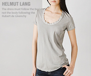 Helmut lan* (or) silk trim knit top -  내츄럴한 실크 넥 트리밍이 매력적인~ 