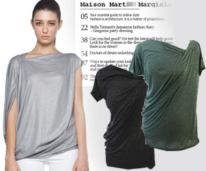 MM6 by Maison Martin Margiel*a  symmetric draped top  - 유니크함과 셔링이 매력적인^^