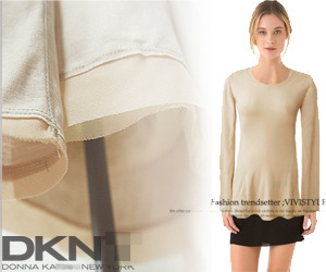 donna kara* new york(or) shoffon trimmed top-브랜드의 퀄리티가 느껴지는^^