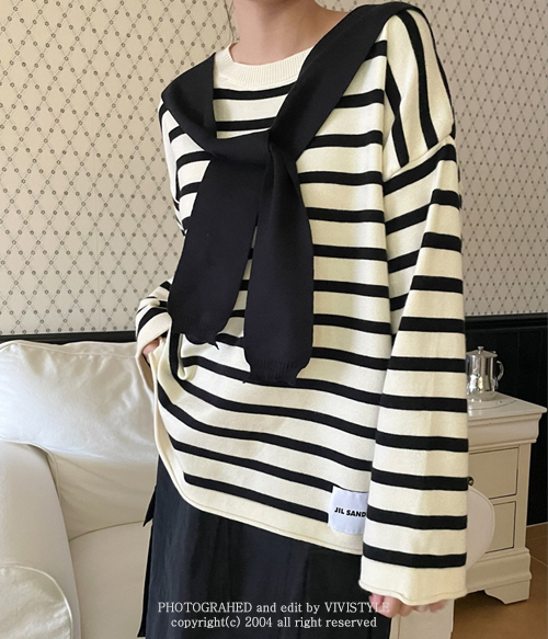 Jil Sande* striped top ;활용도는 두배~사이즈도 너무 편한 데일리 아이템!!