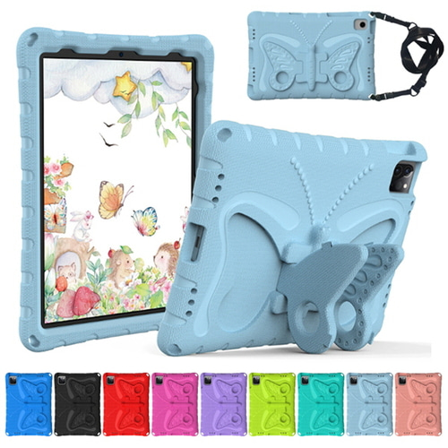 아이패드 프로7 6 5 4 3 에어6세대 12.9 13인치 귀여운 나비 거치대 어린이 안전 에바폼 태블릿 케이스