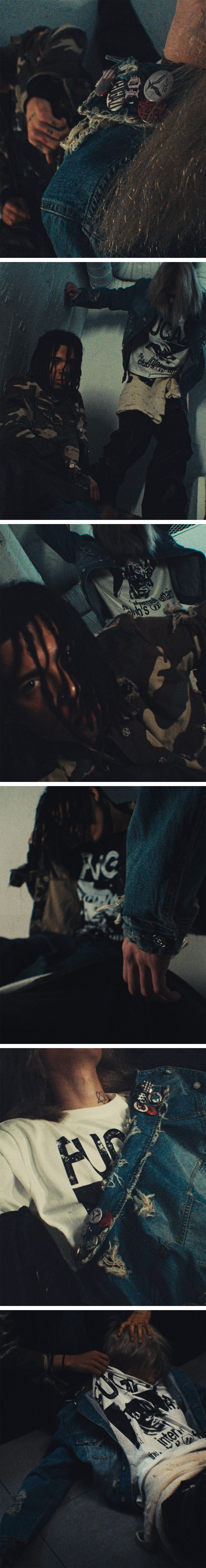 ★SUNDAYOFFCLUB★Hand Distressed Denim Jacket SUNDAYOFFCLUB