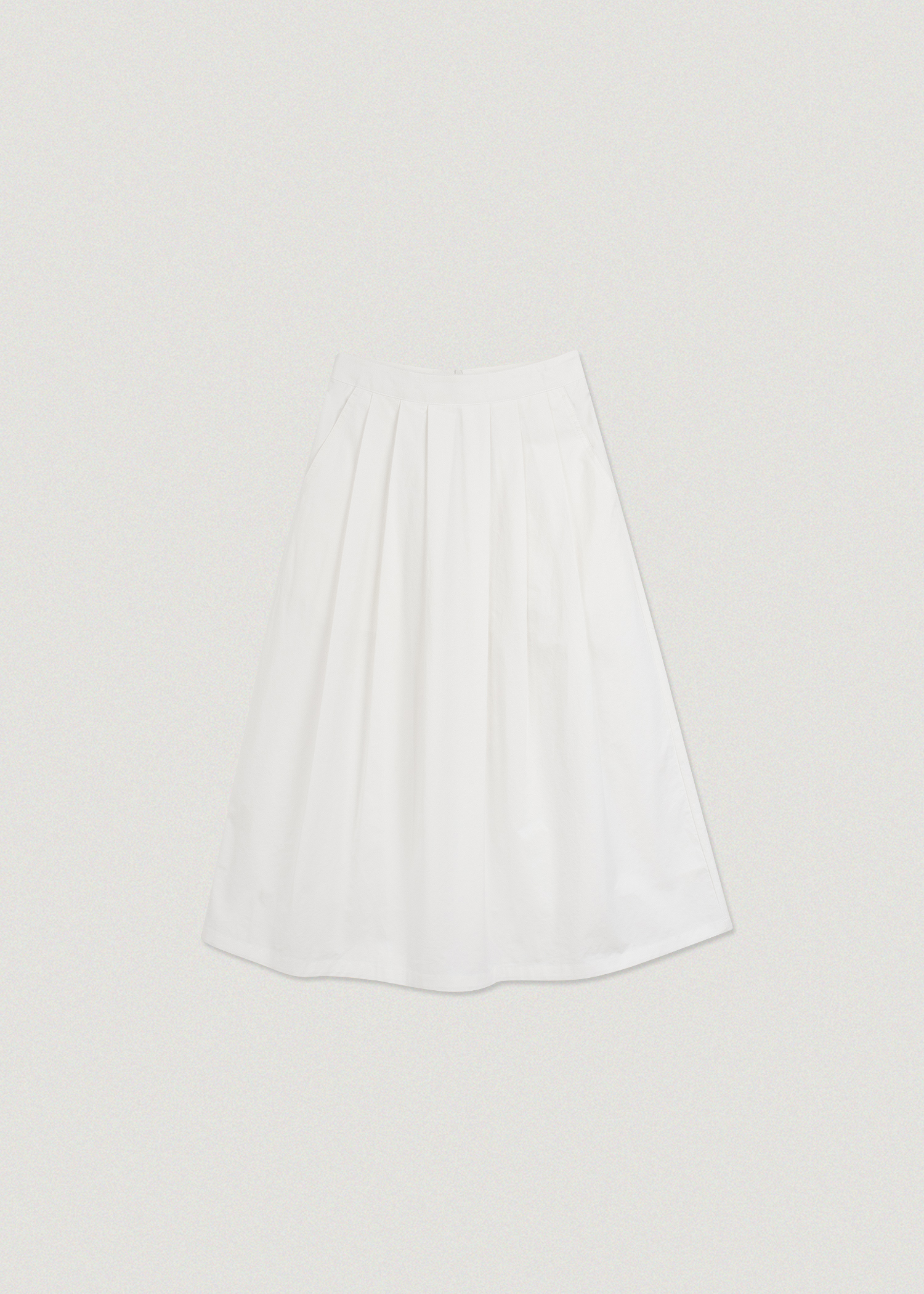 [REFURB/50%] Cotton Pleats Skirt - White