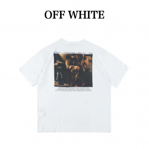 OFF WHITEC x 0 VIRGIL オフホワイト x バージル 22SS トゲクラウン宗教プリント半袖Tシャツ G422863