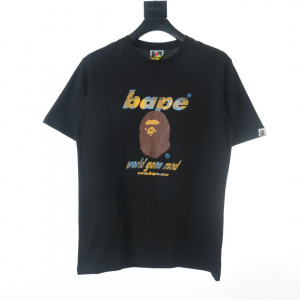 BAPE ベープ 類人猿 ヘアカラー レタリング 半袖Tシャツ G424813