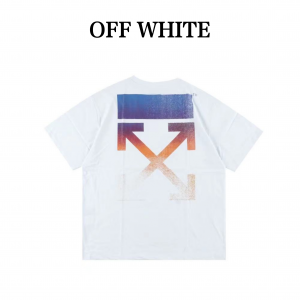 OFF WHITEC x 0 VIRGIL オフホワイト x バージル 22SS ブルー パープル グラデーション 矢印 プリント 半袖Tシャツ G422867