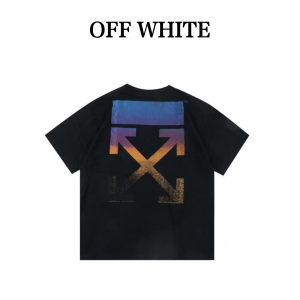 OFF WHITEC x 0 VIRGIL オフホワイト x バージル 22SS ブルー パープル グラデーション 矢印 プリント 半袖Tシャツ G422866
