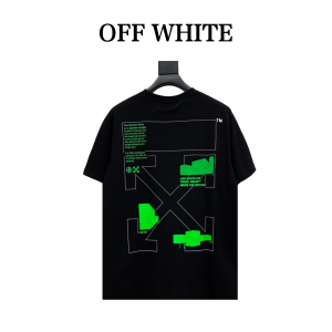 OFF WHITEC x O VIRGIL オフホワイト x バージル 20ss グリーン アンバランス カラー ブロック 矢印 プリント 半袖Tシャツ G422833