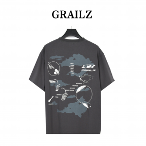 Grailz グレイルズ マップ プリント 半袖Tシャツ G422902