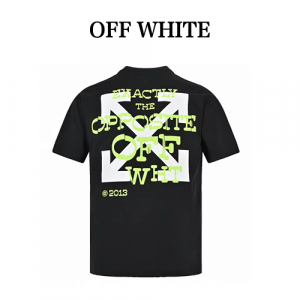 OFF WHITE オフホワイト グリーン レタリング 矢印 プリント 半袖Tシャツ G424415