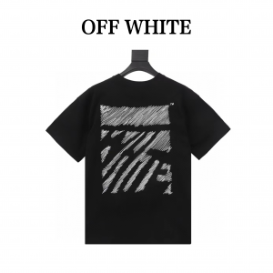 OFF-WHITE オフホワイト 刺繍 ジブラ ライン 半袖Tシャツ G424647