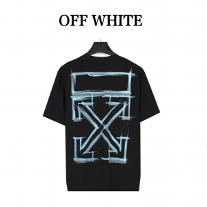 OFF WHITEC/OVIRGIL オフホワイト x バージルブルー スケッチライン矢印プリント半袖Tシャツ G423305