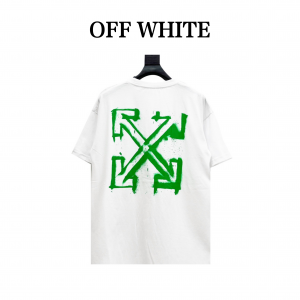 OFF WHITE オフホワイト 22ss グリーン塗装ポケット矢印限定半袖Tシャツ G422773