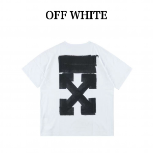 OFF WHITEC x 0 VIRGIL オフホワイト x バージル 21FW ブラシ グラフィティ 矢印 プリント ラウンド 半袖Tシャツ G422864