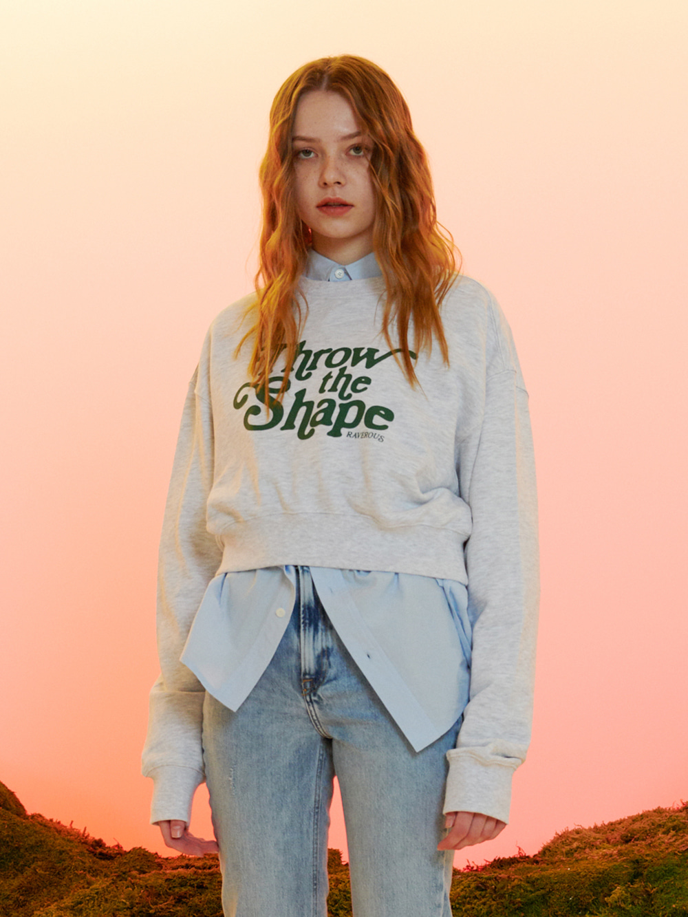 Shape Logo Crop Sweatshirt