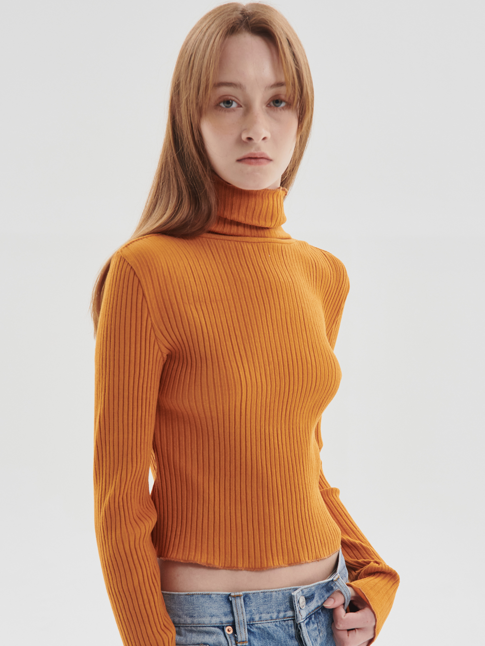 RVS Turtle Neck T-Shirts Orange