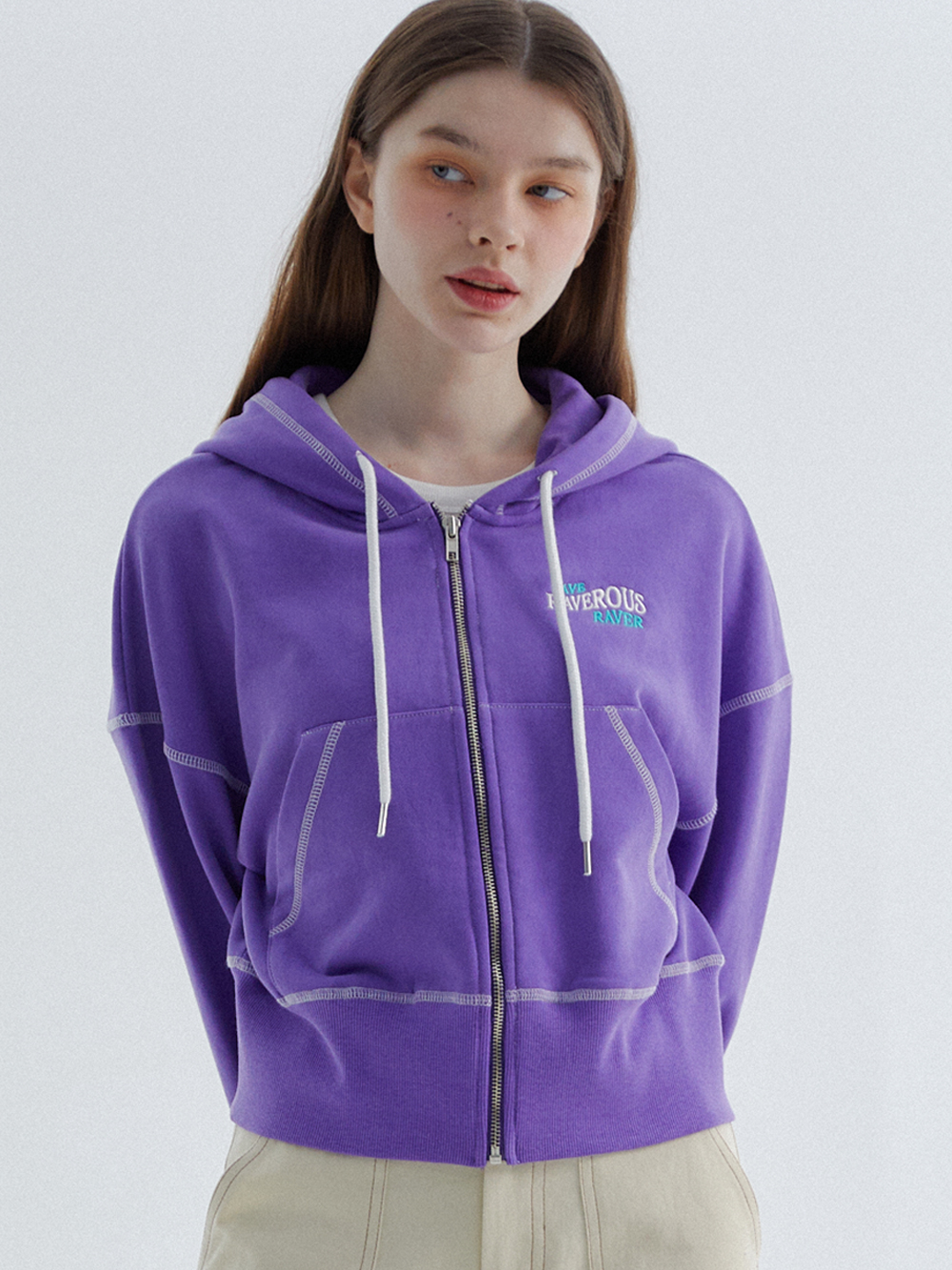 RVS Hood Zip-up Purple