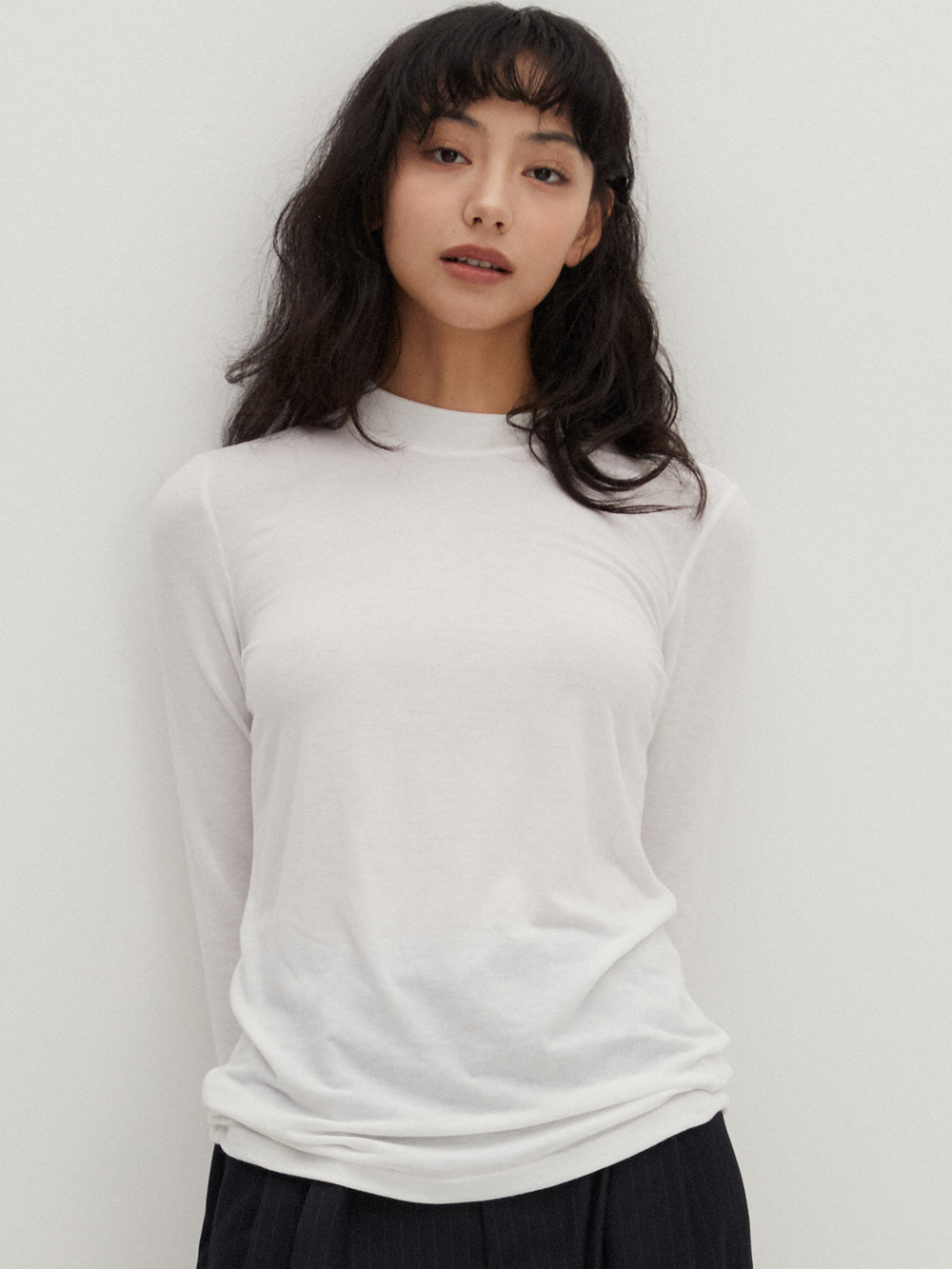 Wool Like Basic T-Shirts White