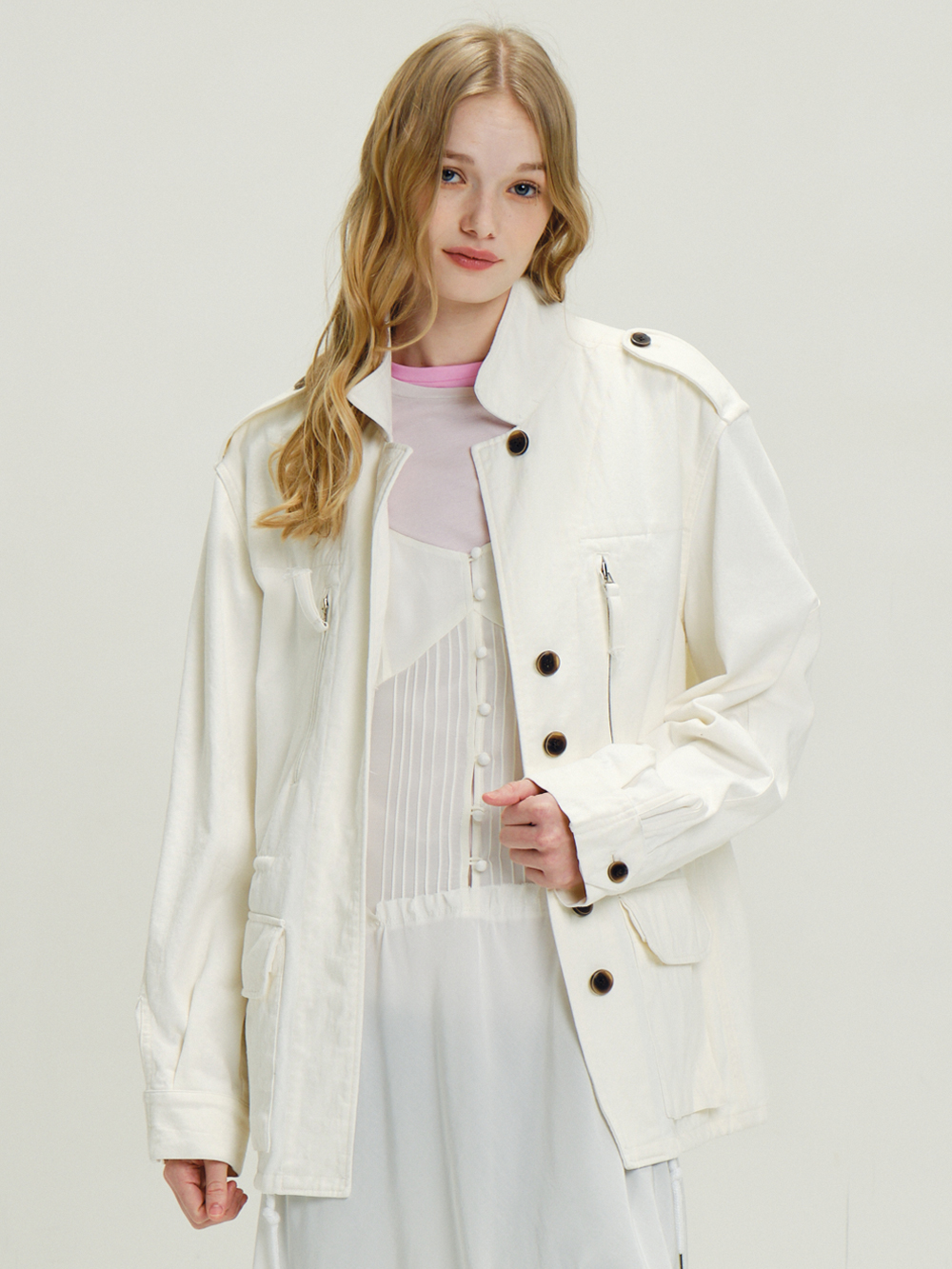 Oversized Hunting Jacket White