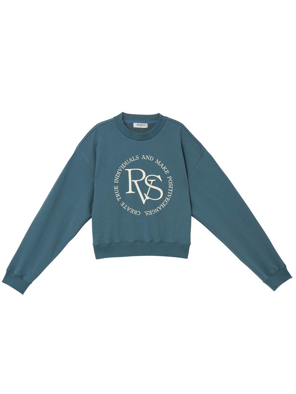 Campus Logo Cropped Sweatshirts Blue