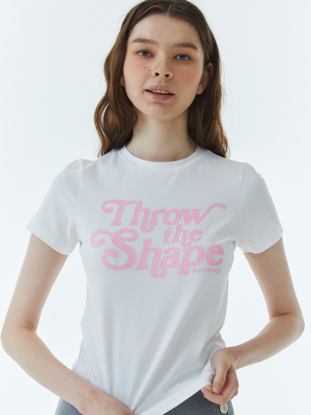 SHAPE LOGO SLIM SPAN T-SHIRTS White