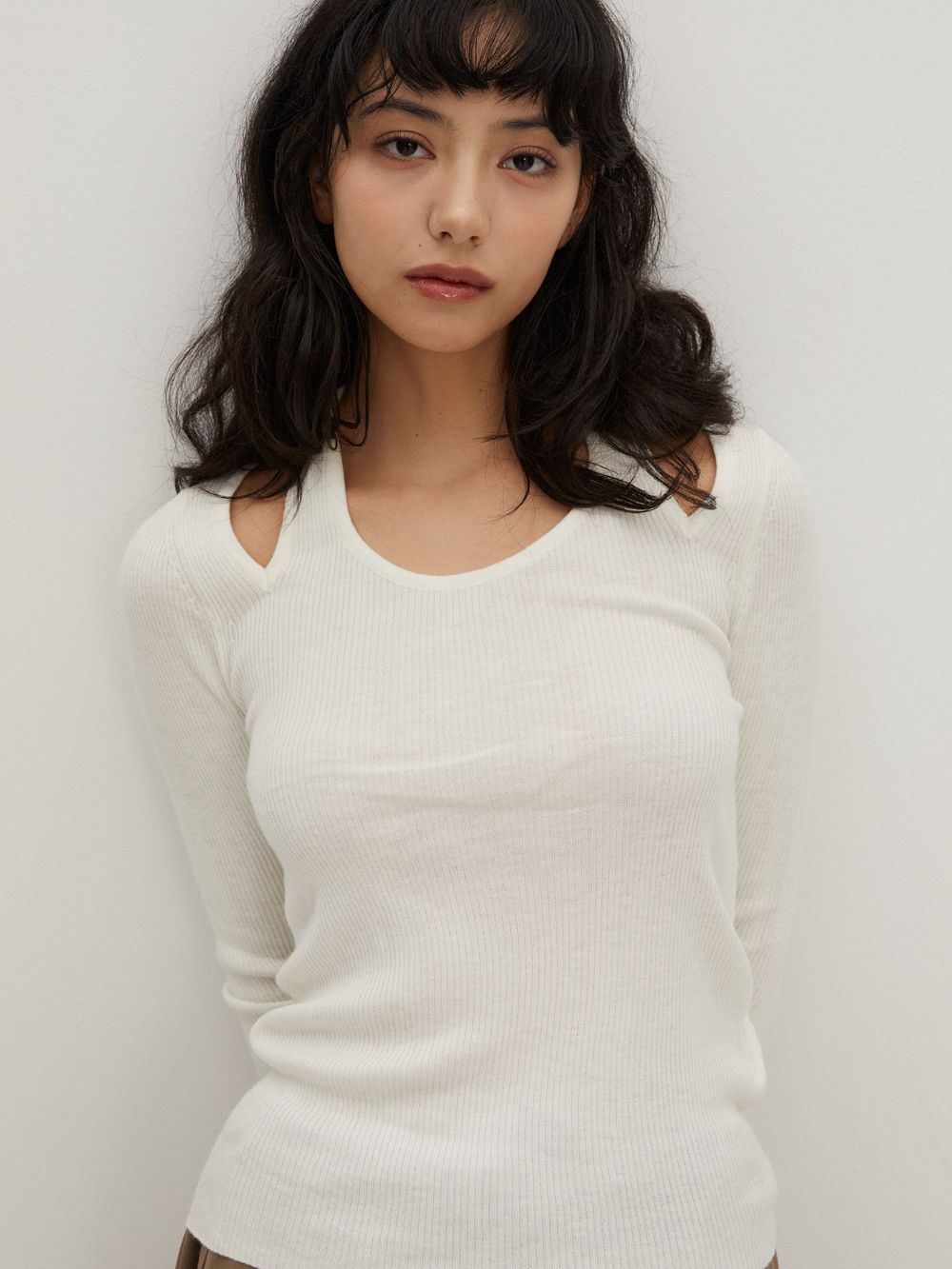 Cut Work Sweater White