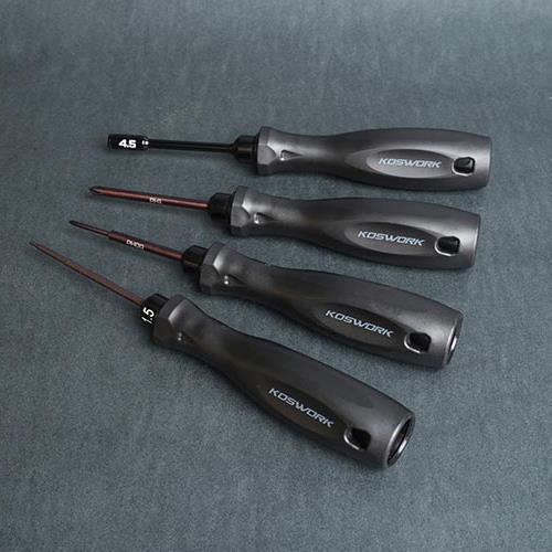 KOS13213-MINI4 (미니지 공구세트) Mini-Z 4pcs Mini Car Tool Set (H1.5, N4.5, P00 &amp; P1) (Light Tri Handle)