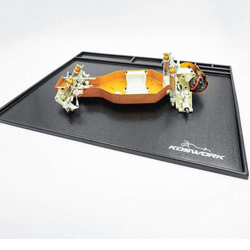 KOS32120-550BK (작업 트레이) Assembly Tray / Cleaning Tray 550*450mm Black (1/10 Buggy &amp; Onroad)