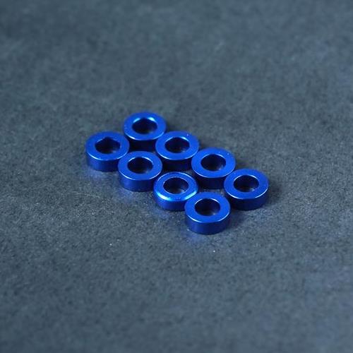 KOS40355-2B 3x5.5x2mm 3mm Aluminum Washer Blue (8pcs)