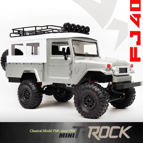 2.4G 1:12 mini trock 4WD Rc Car rock Vehicle Truck ((미니티락 FJ40) 실버) -깜박이가능