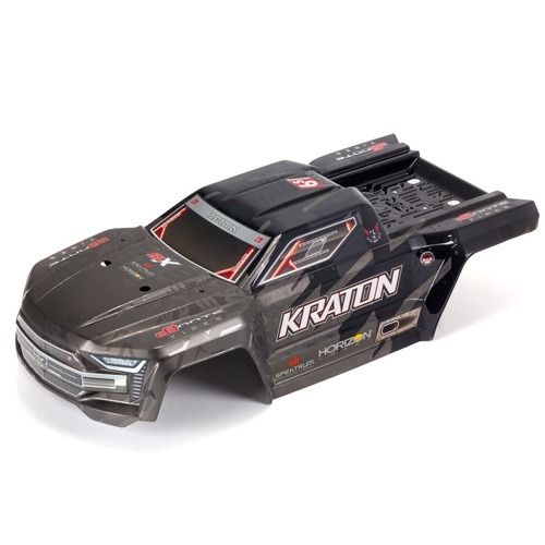 ARA406159 KRATON 1/8TH EXB PAINTED DECALED TRIMMED BODY (BLACK)