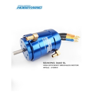 90070030 고급형 중형보트모터 SEAKING 3660 Motor 4 Pole (3180kv) (WaterCooled) 2S-4S 리포지원