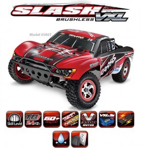 슬래시 2륜 브러시리스 1/10 Slash VXL 2WD Brushless Short-Course Race Truck RTR CB5807