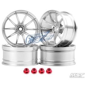 102053FS MST Flat silver G25 RC 1/10 Drift Car Wheels offset 8 (4 PCS)