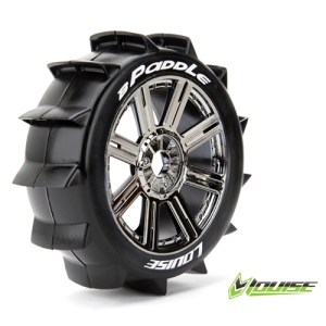 L-T3249BC B-PADDLE 1/8 Buggy Tire Sport / Chrome Spoke Rim / Mounted (반대분,본딩완료)