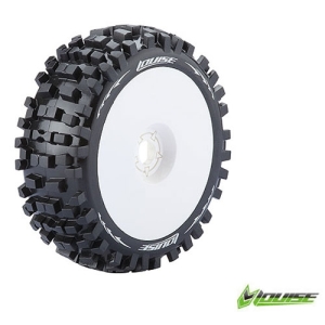 L-T324SW B-ULLDOZE 1/8 Buggy Tire Soft Compound / White Rim / 본딩완료 (반대분)