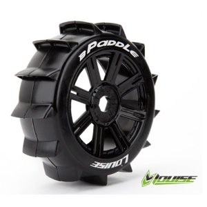 L-T3249B B-PADDLE 1/8 Buggy Tire Sport / Black Spoke Rim / Mounted (반대분,본딩완료)