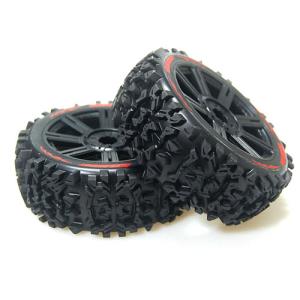 L-T3130SB B-PIONEER 1/8 BUGGY TIRE (SOFT COMPOUND/BLACK SPOKE RIM MOUNTED)