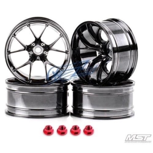 102058SBK MST Silver black RID RC 1/10 Drift Car Wheels offset 11 (4 PCS)