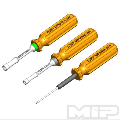 MIP-9518  MIP Losi MiniT/B 2.0 Series Wrench Set, Metric (3), 4.0mm, 5.5mm Nut Driver &amp; 1.5mm Hex