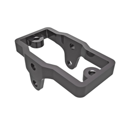 AX9739-GRAY Servo mount, 6061-T6 aluminum-dark titanium-anodized