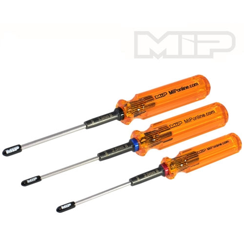 MIP-9606 MIP Hex Driver Ball Wrench Set Gen 2, Metric (3), 2.0mm, 2.5mm, &amp; 3.0mm